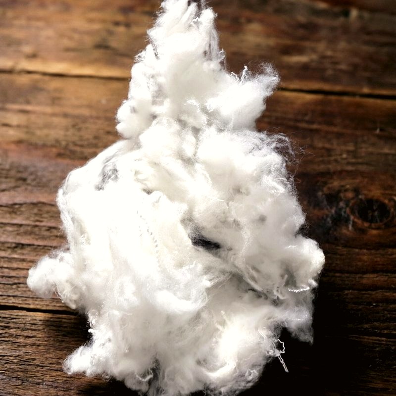 White 1.2 denier recycled polyester staple fiber for spinning